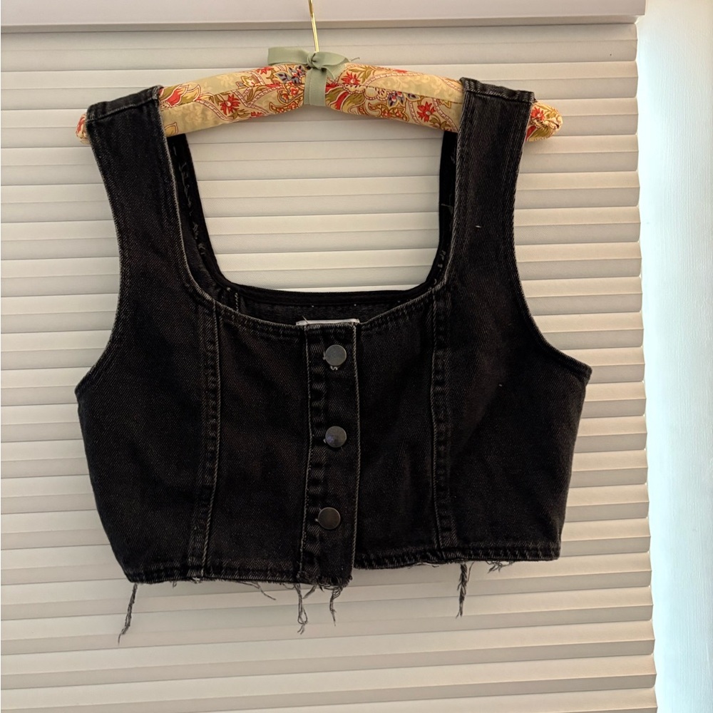 Urban Outfitters Charcoal Denim Top